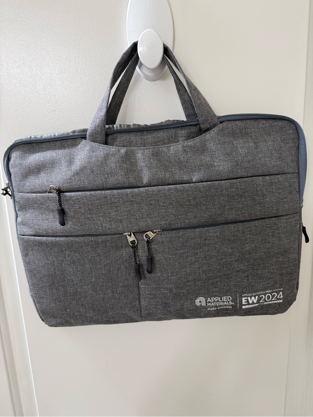 Applied Materials EW 2024 Gray Laptop Briefcase Zippered Pockets Silicon Valley
